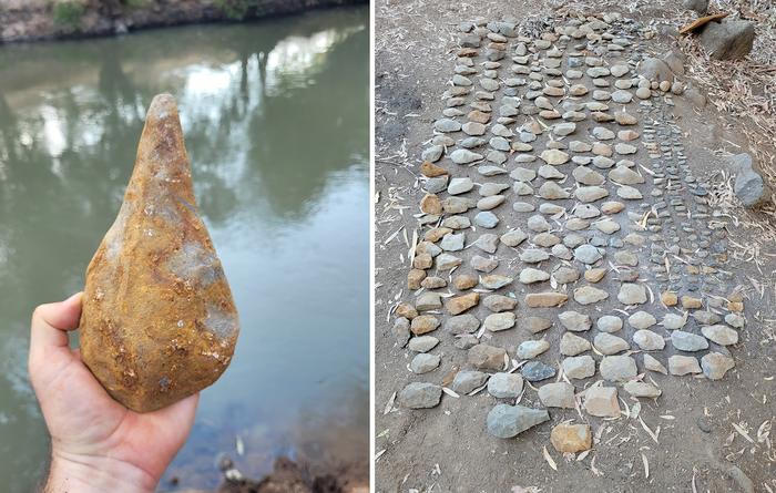 Acheulean tools found near prehistoric elephant tusk Acheulean tools found near prehistoric elephant tusk
